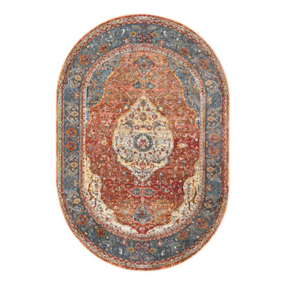 Folmar Oriental Rust Red Area Rug
