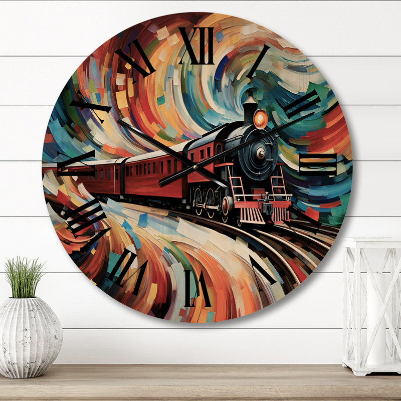 Horloge murale en bois massif Nerik, Petit