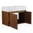30 Inch Bathroom Sink Cabinet - Modern Style, Soft Close Function, Plywood Construction, Walnut Tone, Float Mount, For Compact Baths Vanity With Flair, , Colored, Mounted, Bath Spaces-742073546-742073547