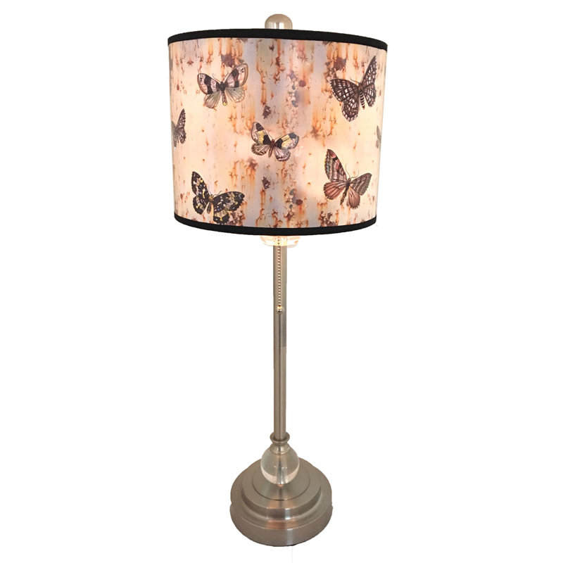 Balliro Crystal Buffet Lamp, Nickle