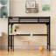 Lit mezzanine simple en métal avec bureau-607448461