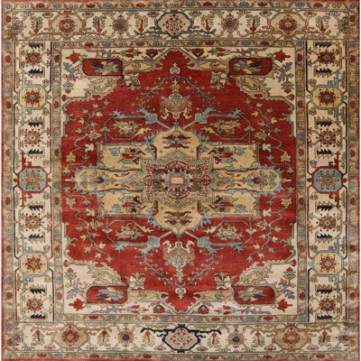 Tapis oriental orange / beige