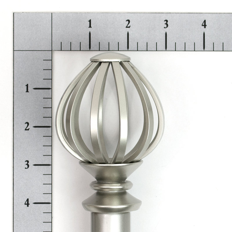 Opas Steel Adjustable Double Curtain Rod, Brushed Nickel
