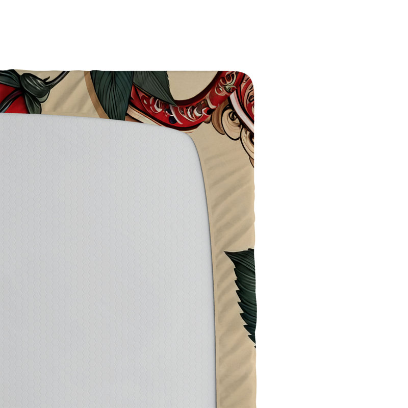 Microfiber Floral Fitted Sheet, Twin XL Fitted Sheet