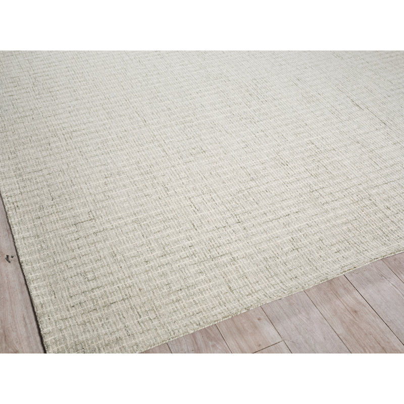 Exquisite Rugs Andora Handmade Hand-Tufted New Zealand Wool On Canvas Sage Green Area Rug, Rectangle 9' x 12'