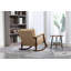 Chaise d'appoint Mid-Century moderne avec structure en bois massif et revêtement en velours doux