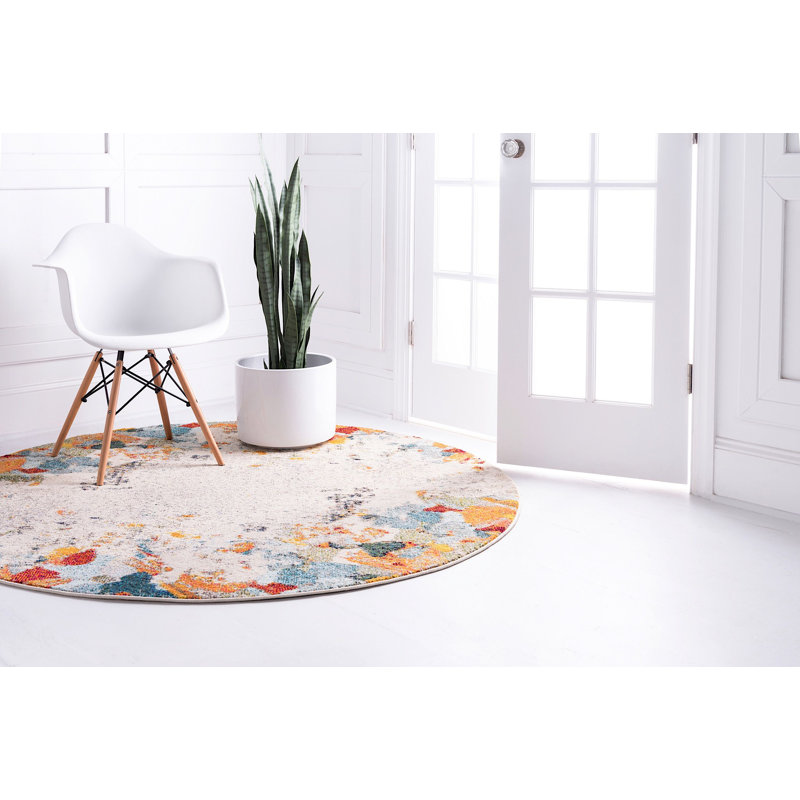 Patrocinia Abstract Indoor Rug, Round 8'