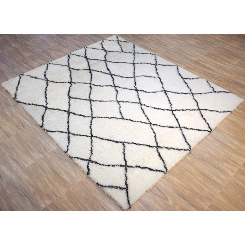 Wool Geometric Indoor Rug, Rectangle 8' x 10'