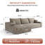 Canapé modulaire 108 po avec méridienne rembourrée 108 po-933912144-933857754