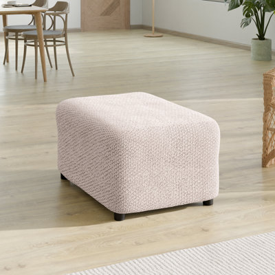 Stretchy Slipcover for Ottoman - Soft to Touch & Easy to Clean - Velvet Collection
