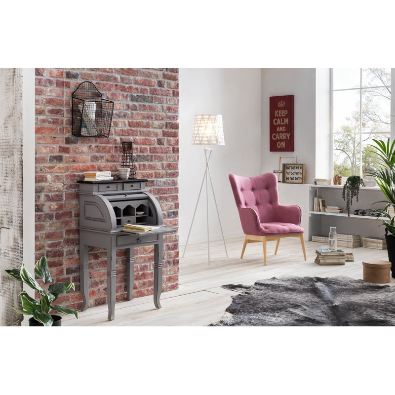 Lafrance Solid Wood Secretary Desk, Taupe