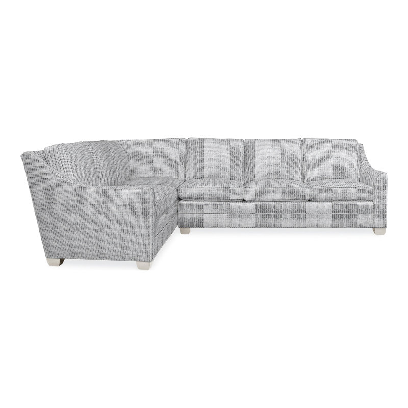 American Bungalow 2-Piece Nicholas Sectional, Casa Blanca, Ian Pewter, No