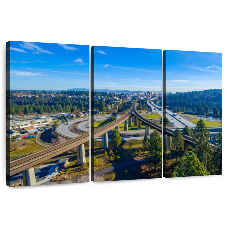 Paysage urbain de Spokane, H 24 po x l 38 po