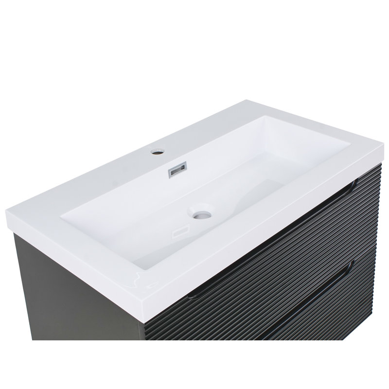 800mm Single Bathroom Vanity with Integrated Ceramic Basin