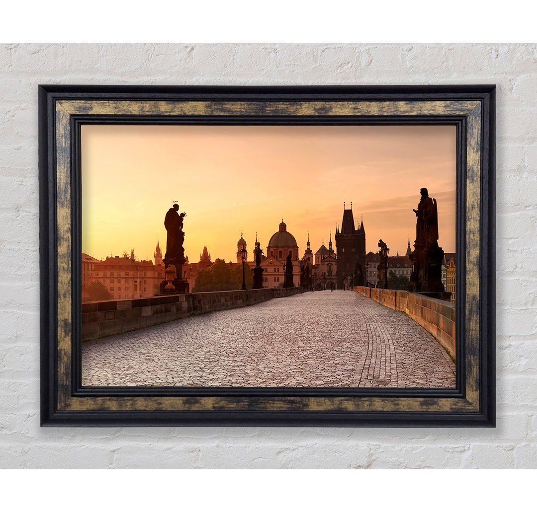 Charles Bridge Morning Glow - Einzelner Bilderrahmen Kunstdrucke