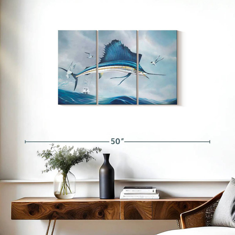 Blue Marlin, 20" H x 33" W