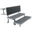 Élévateur choral droit à 3 niveaux NPS® Transport, tapis gris (18 x 78)-2396894