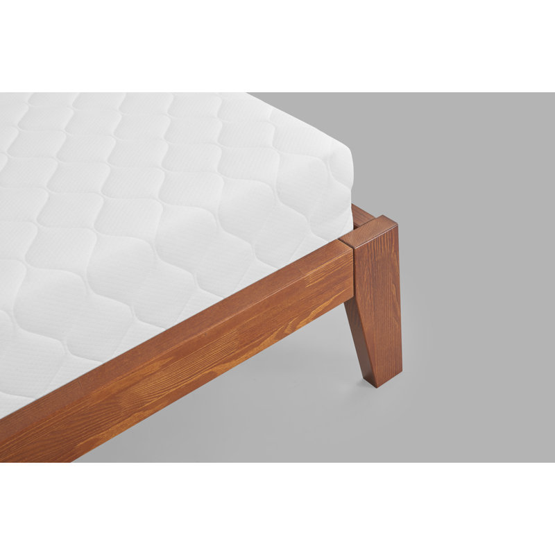 Jovanni Solid Wood Bed, European Kingsize (160 x 200 cm), Beech 1