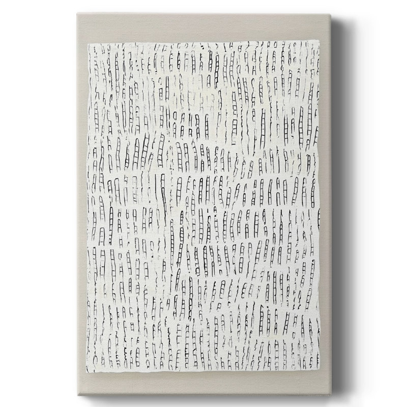 Toile tendue avec châssis abstrait CCXLVII - prêt à être accroché, H 48 po x l 32 po