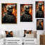 Soldat militaire, lignes de front abstraites sur toile-97021560-97021561