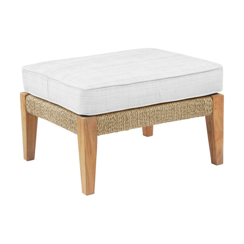 Hadley Outdoor Ottoman, Hadley Natural Rope, Perigold Ishi Blanca