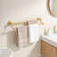 Porte-serviettes double, support mural en alliage de zinc et acier inoxydable pour salle de bain vintage, industrielle et luxueuse-137553749