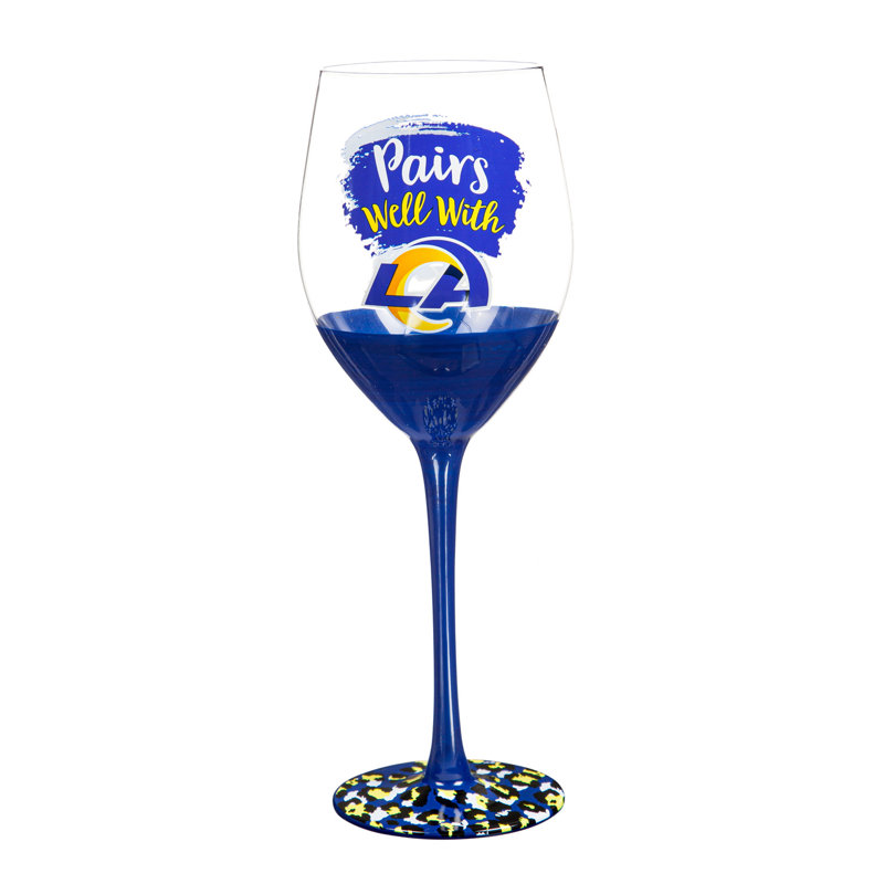 NFL 17 oz. Verre à vin avec boîte-cadeau, Los Angeles Rams