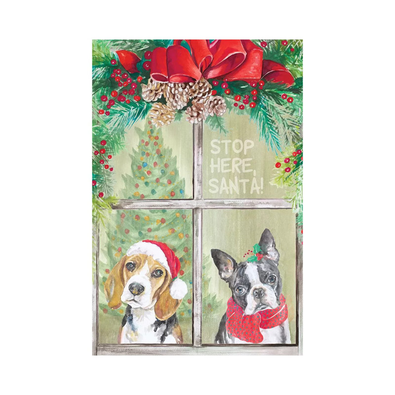 Stop Here Santa by Patricia Pinto - Wrapped Canvas Gallery-Wrapped Canvas Giclée, 30.48cm H x 20.32cm W