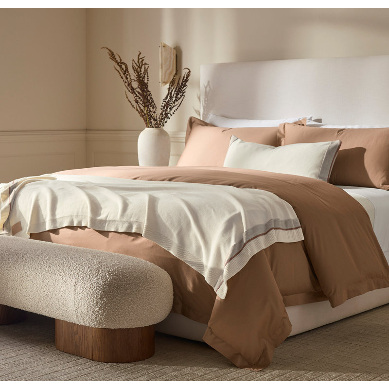 Court Knitted Throw Blanket, Cream