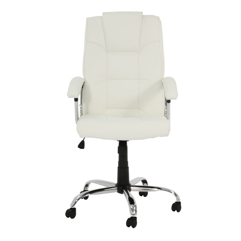 High-Back Executive Chair, Cream