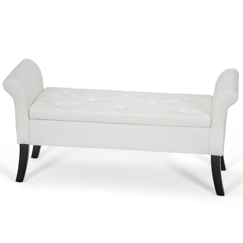 Banc rembourré avec repose-pieds, repose-pieds en similicuir moderne, tabouret rectangulaire pour la chambre à coucher du salon