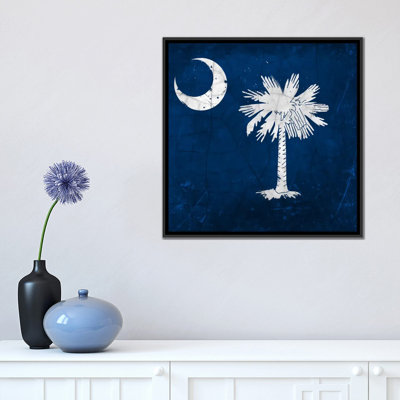 «Flags South Carolina Cracks with Lomo Films», impression sur toile tendue