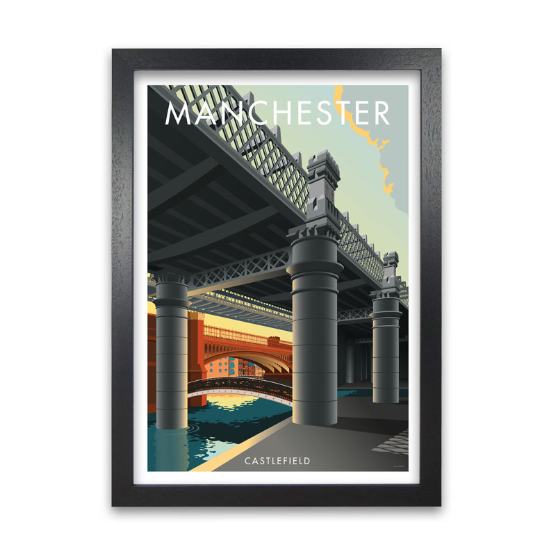 Manchester Castlefield 1 by Stephen Millership - Print, Black, 29.7 cm H x 21 cm W x 5 cm D