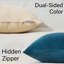 Ensemble de 4 coussins décoratifs en velours, couleurs contrastantes-114187996-114187989