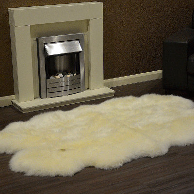 Quad Australian Sheepskin Rug Ivory