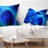 Circled Blue Psychedelic - Abstract Printed Pillow
