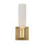 Kelly Wearstler Volver 1-light Medium Single Sconce in Bronze with Clear Etched Glass shade-768992682-768992681