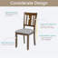 Ensemble de 4 chaises de salle à manger, chaise de cuisine en bois massif avec siège rembourré, chaise d'appoint pour salle à manger-1321017682