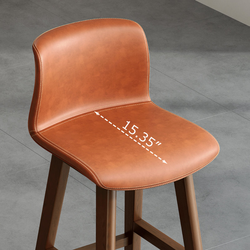 Chaise d'appoint orange à dossier solide (ensemble de 2), 38.58", 2