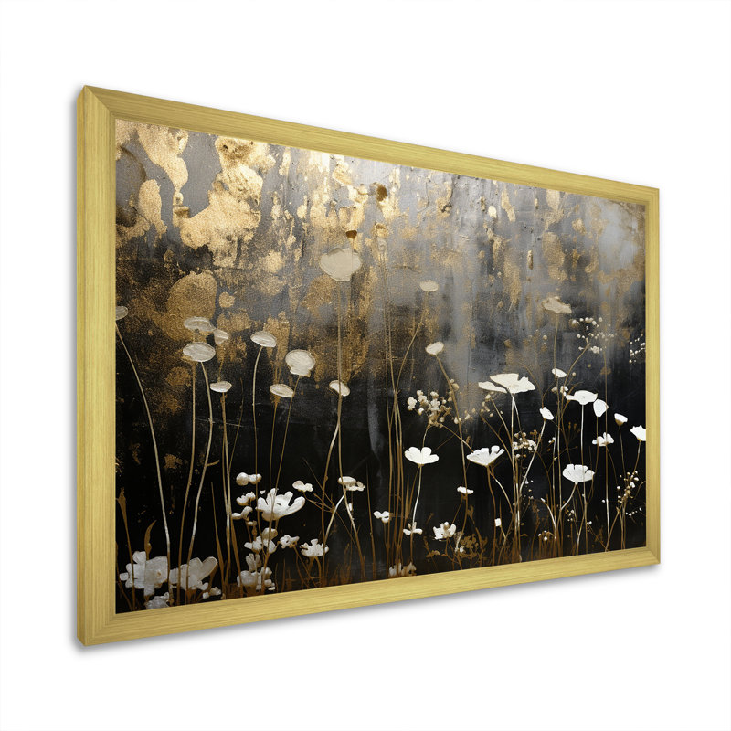 Gilded Garden Blooming Meadows III - impression, Cadre doré simple, H 30 po x l 40 po x P 1,5 po
