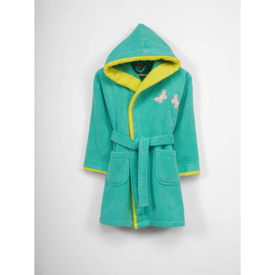 Cotton Mid-Calf Bathrobe with Pockets and Hood