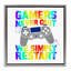 Cadre flottant Rainbow Gamers Never Quit, conception de Kim Allen-1281458592-1281458595