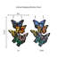 13.25"H Butterfly Cluster Stained Glass Window Panel