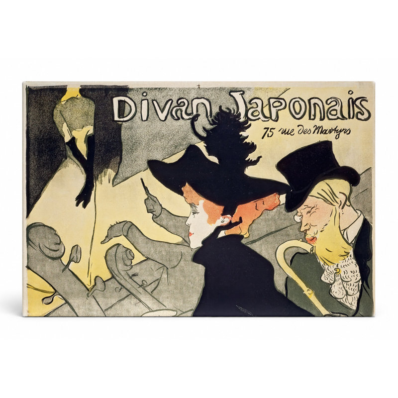 Divan japonais (1893) - Paysage, art mural sur toile, 14" W x 11" H
