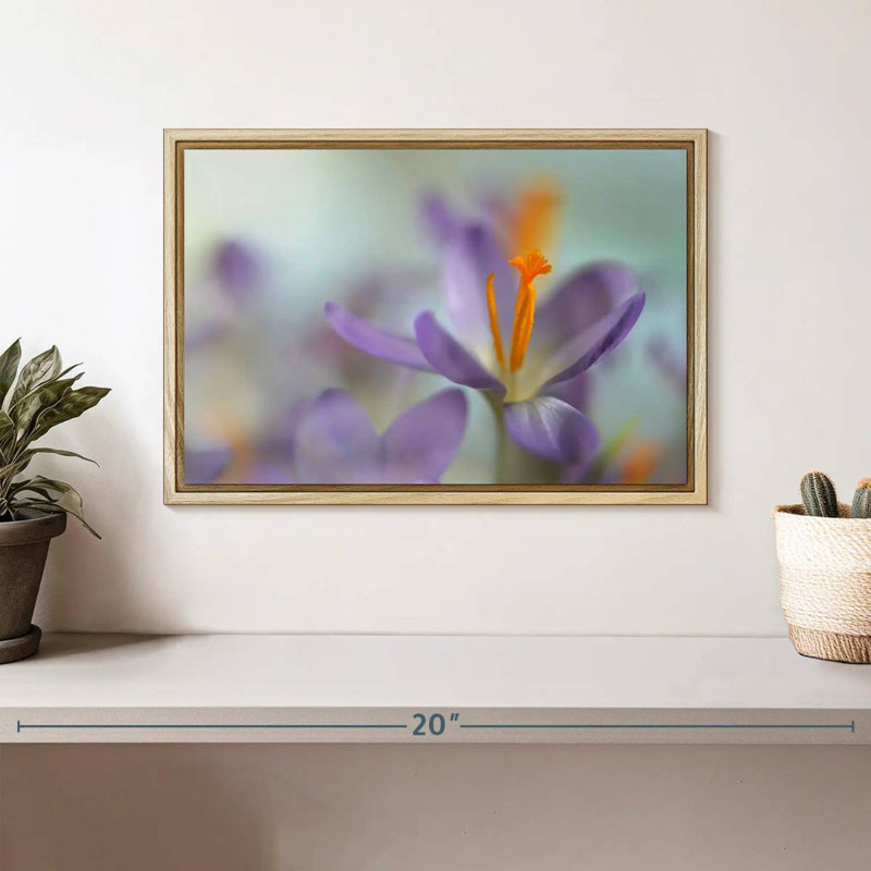 Pastel printanier, Cadre flottant en bois naturel, 13 po x 9 po