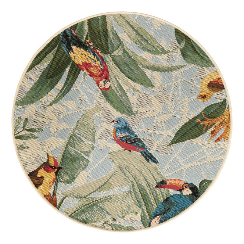 Tapis intérieur / extérieur Shar, Rond 3 pi 1 po