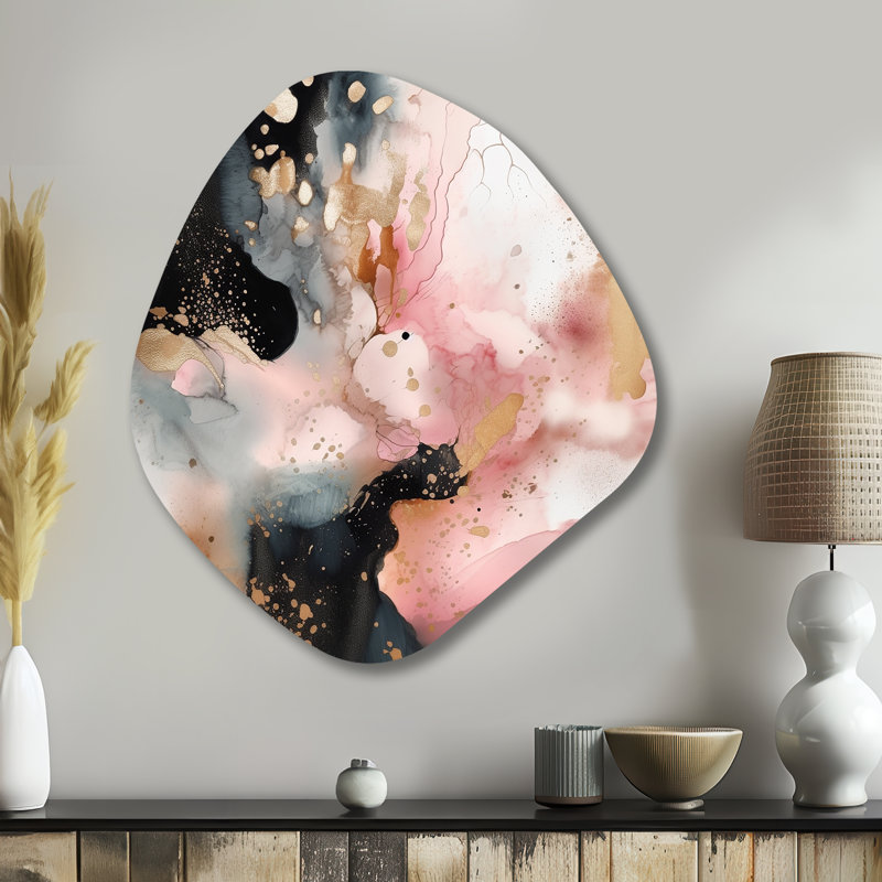 Friedel - Décoration murale abstraite asymétrique en métal, sculpture murale en métal de forme unique, H 35 po x l 31 po