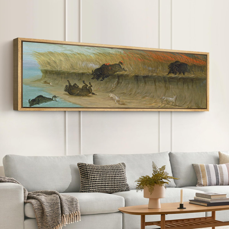 «Rustic Countryside Flower Blossom», impression de style rétro sur toile encadrée, H 20 po x l 60 po, Naturel