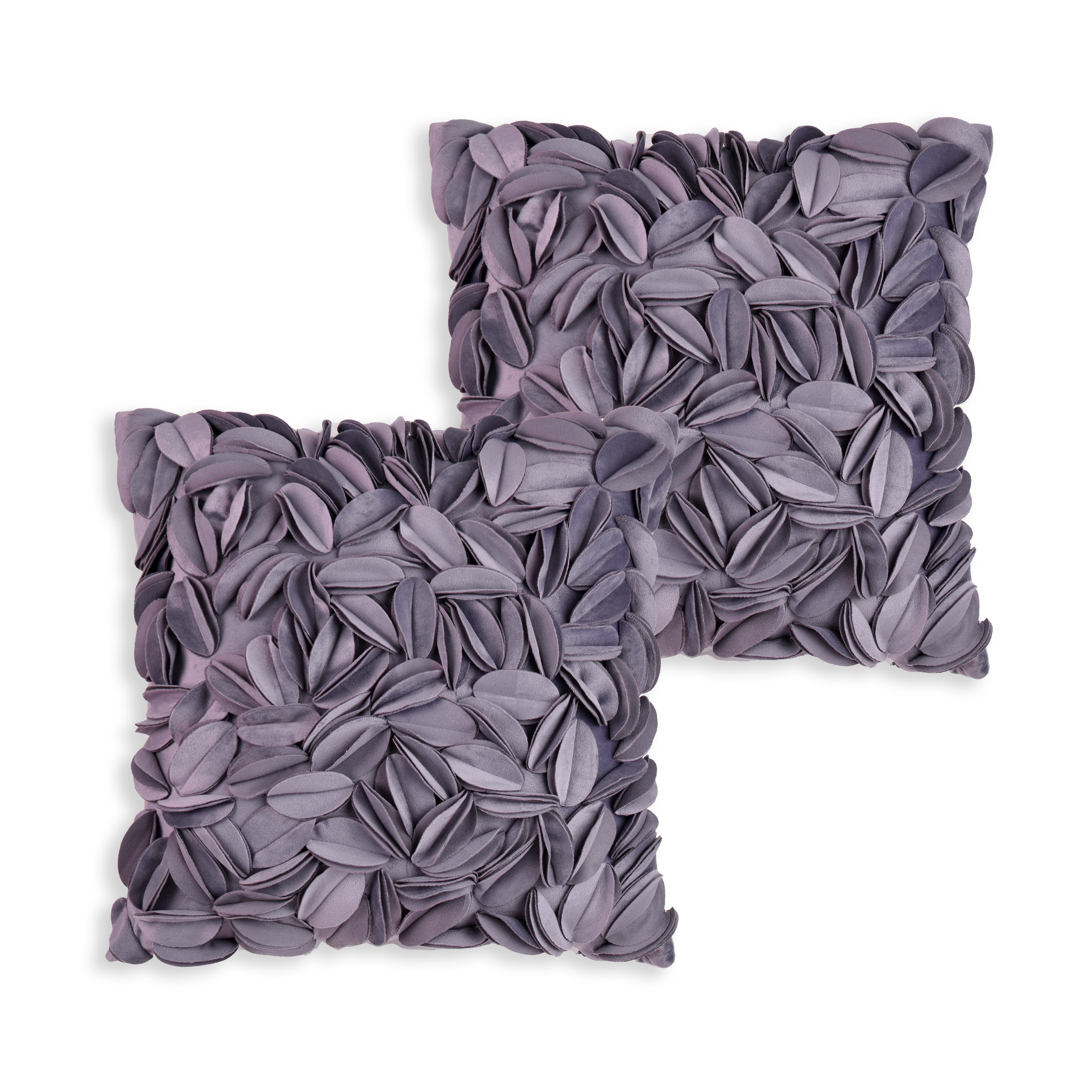 3D+Floral+Decorative+Velvet+Polyester+Fiber+Fill+Indoor+Throw+Pillow+Cover+Set+%28Set+Of+2%29