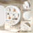 Gervon Round Wall Mounted Medicine Cabinet with Shelves-105401307-97885411